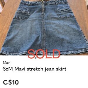 SzM Mavi stretch jean skirt